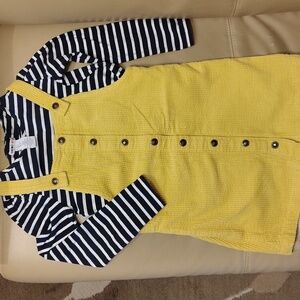 2PC NOVOGRATZ CORDUROY JUMPER AND T-SHIRT OUTFIT SIZE 7